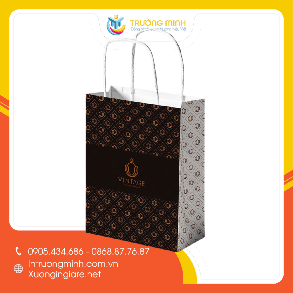 in túi giấy kraft trắng