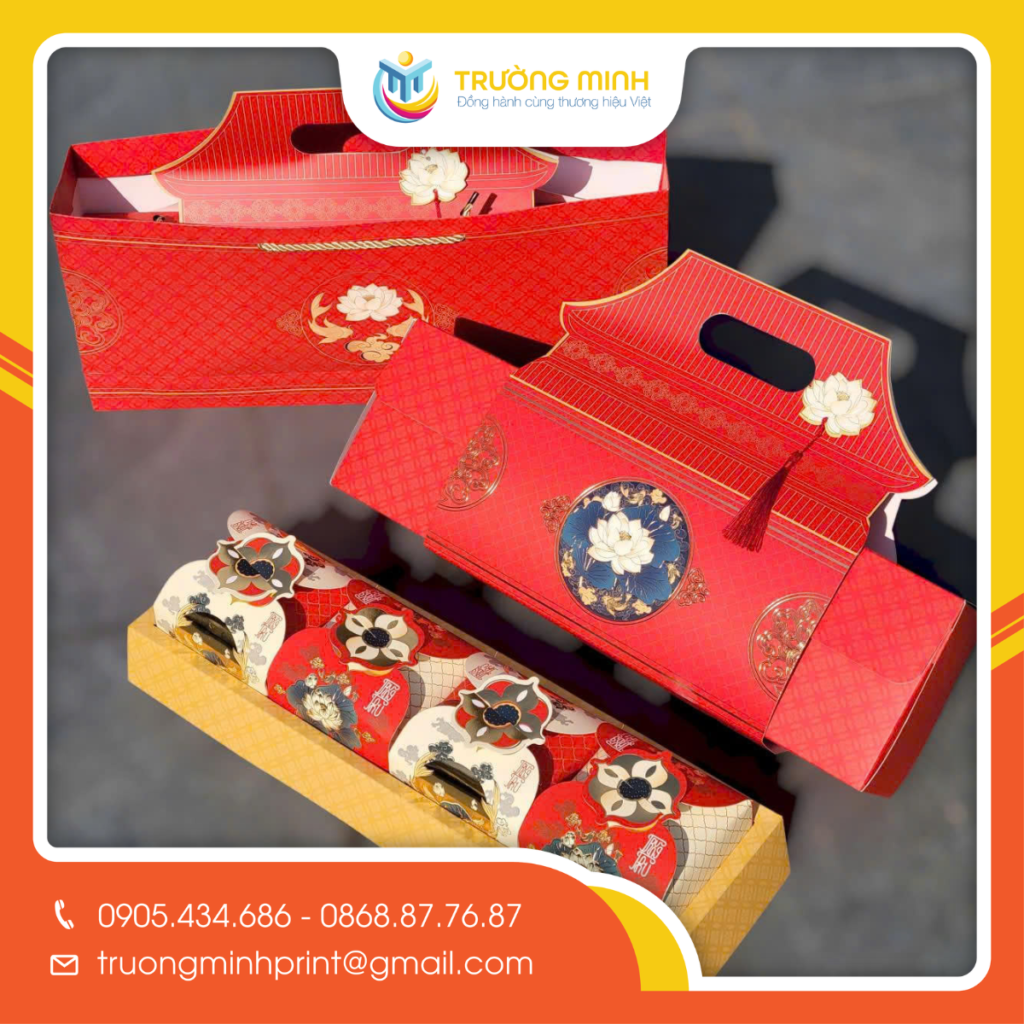 In hộp giấy ivory đựng bánh trung thu cao cấp theo yêu cầu