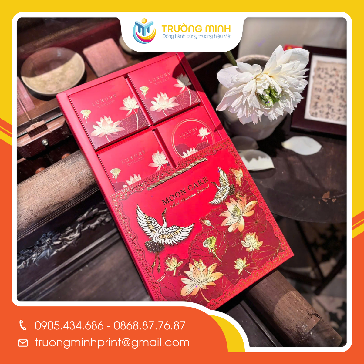 Bao bì hộp giấy bánh trung thu đẹp hiện đại giá xưởng