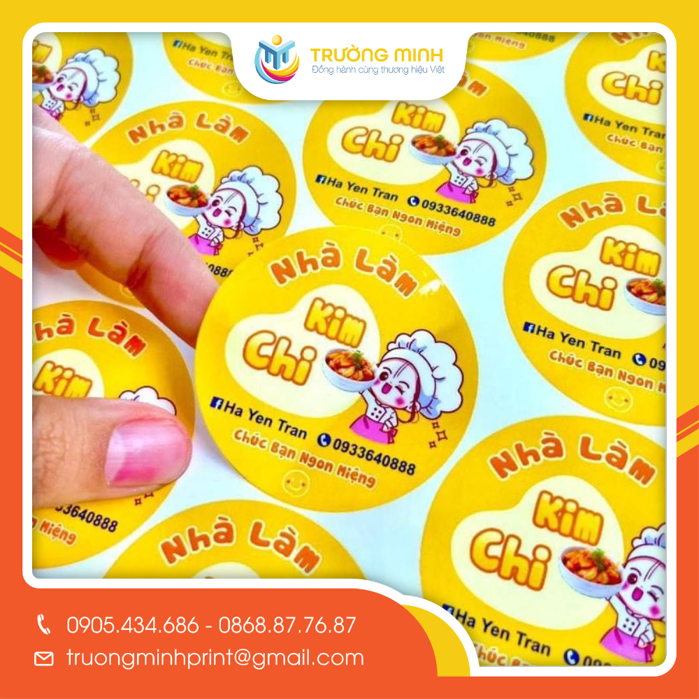 Tem decal nhựa - Đồ ăn