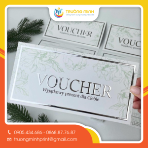 Voucher ép nhũ bạc